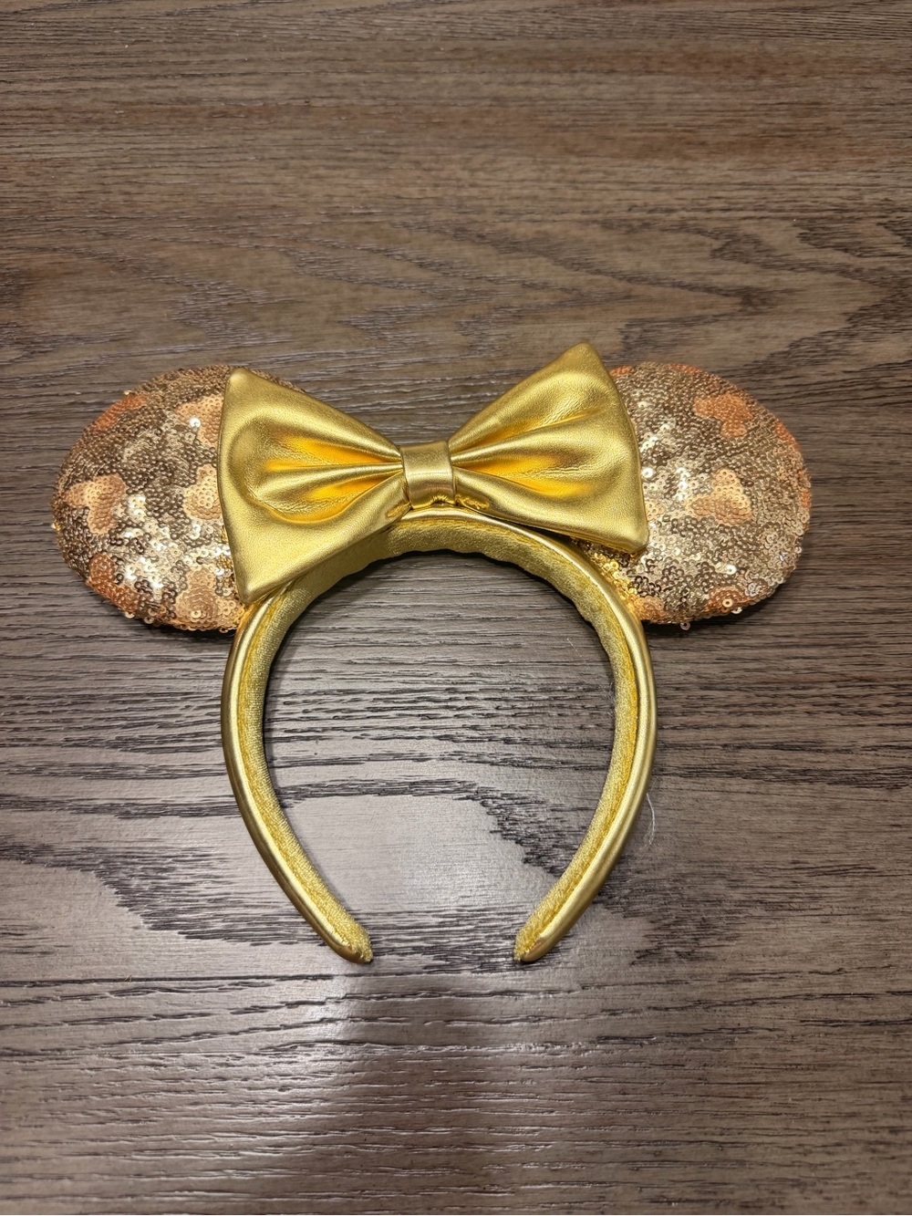 Disney Gold Sequin Minnie Ears Headband